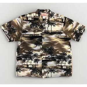 RJC Men's Hawaiian Aloha Shirt Palm Tree Print 2XL Big Tall USA Casual